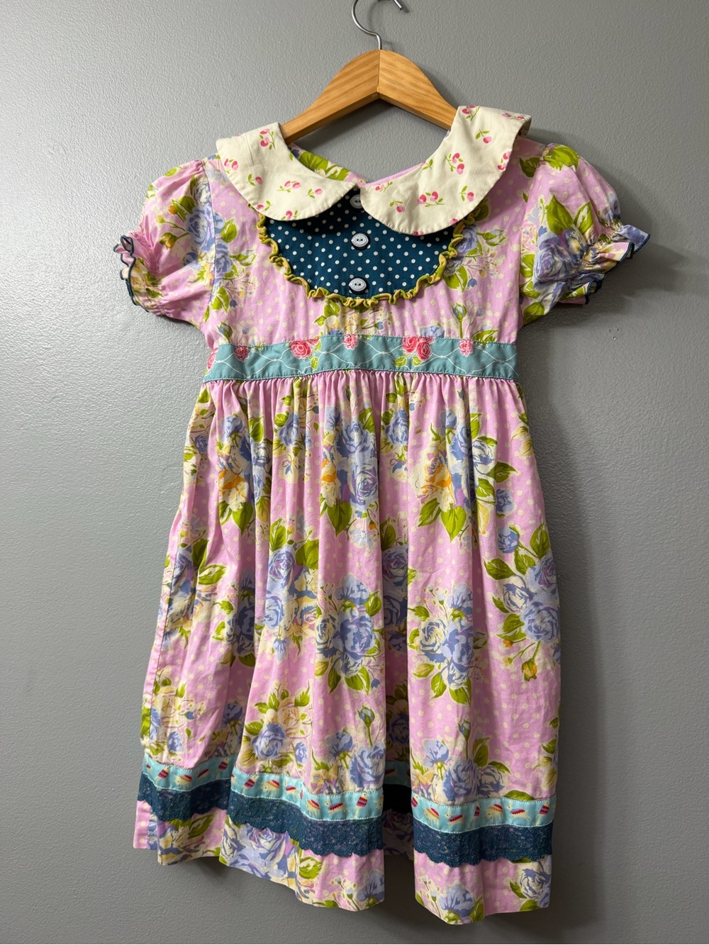 Matilda Jane Good Hart Veranda NWT Pink/Lavender Floral Dress-Girls 10